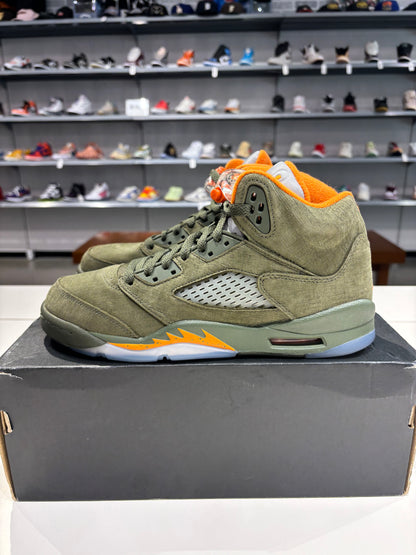 Preowned Air Jordan 5 Olive