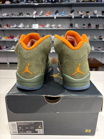 Preowned Air Jordan 5 Olive