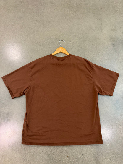 PREOWNED Saint Vanity Brown Logo Tee SIZE L