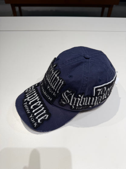 PREOWNED Supreme City Patches 6-Panel Navy