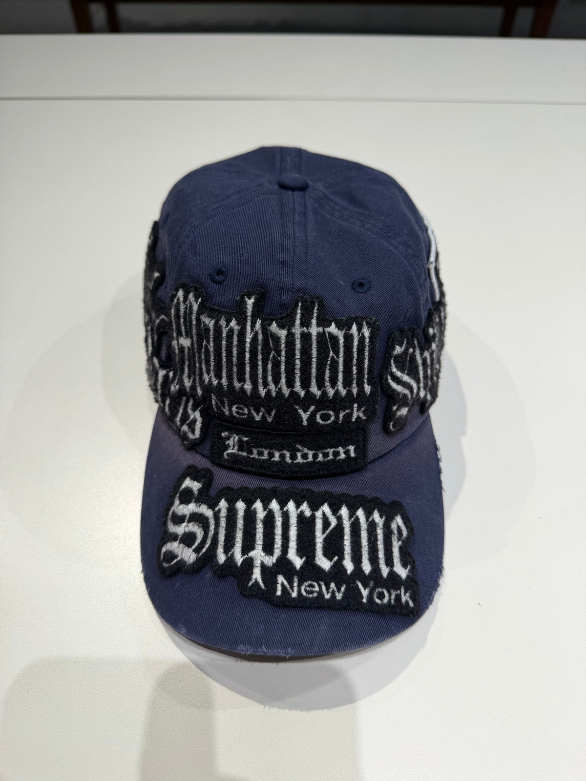 PREOWNED Supreme City Patches 6-Panel Navy