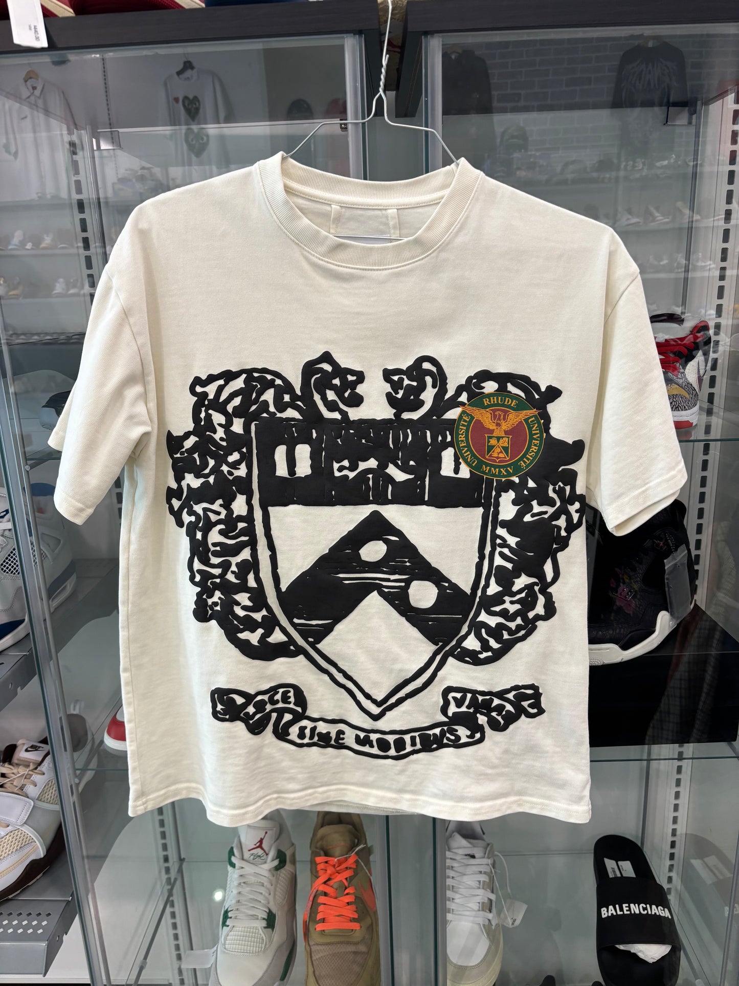 Preowned Rhude University Tee Cream