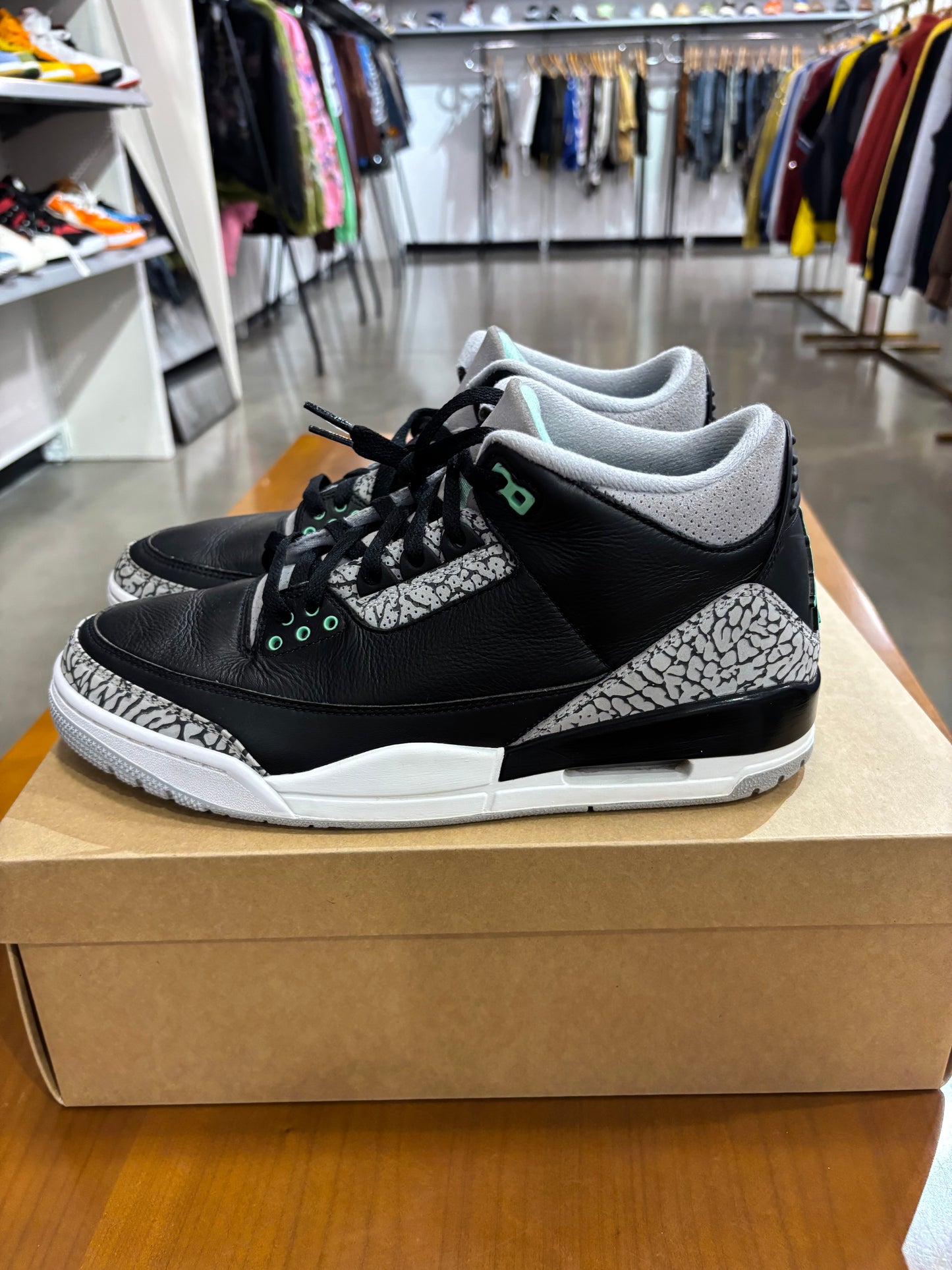Preowned Air Jordan 3 Green Glow