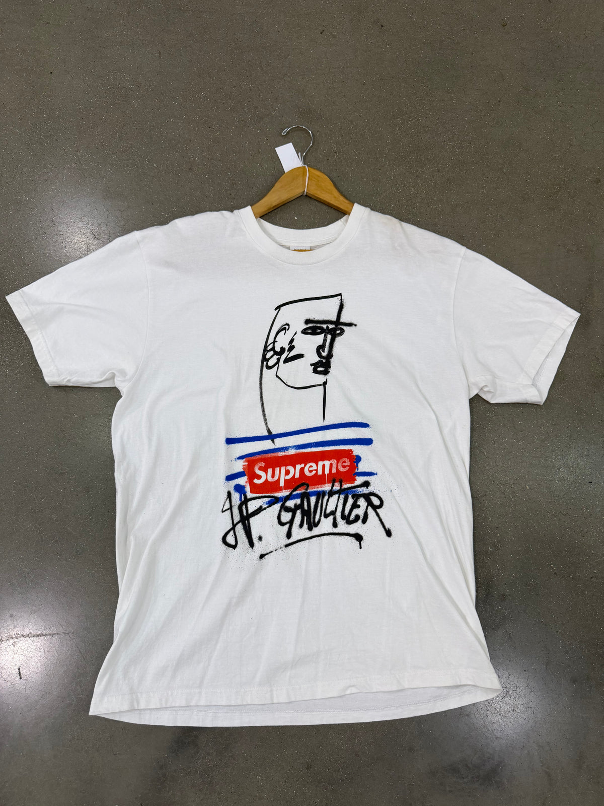 Preowned Supreme Jean Paul Gaultier Tee White