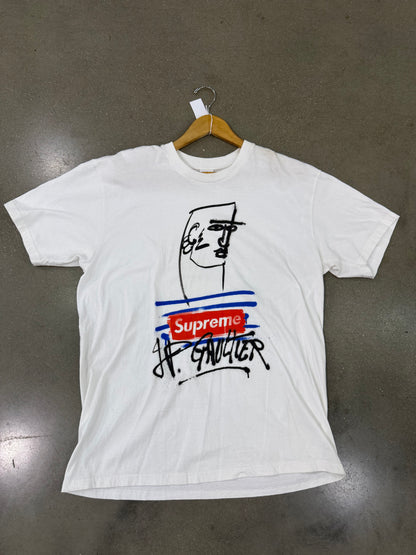 Preowned Supreme Jean Paul Gaultier Tee White