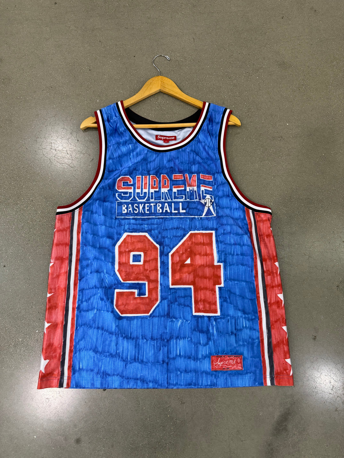 Preowned Supreme Marker Basketball Jersey Multicolor