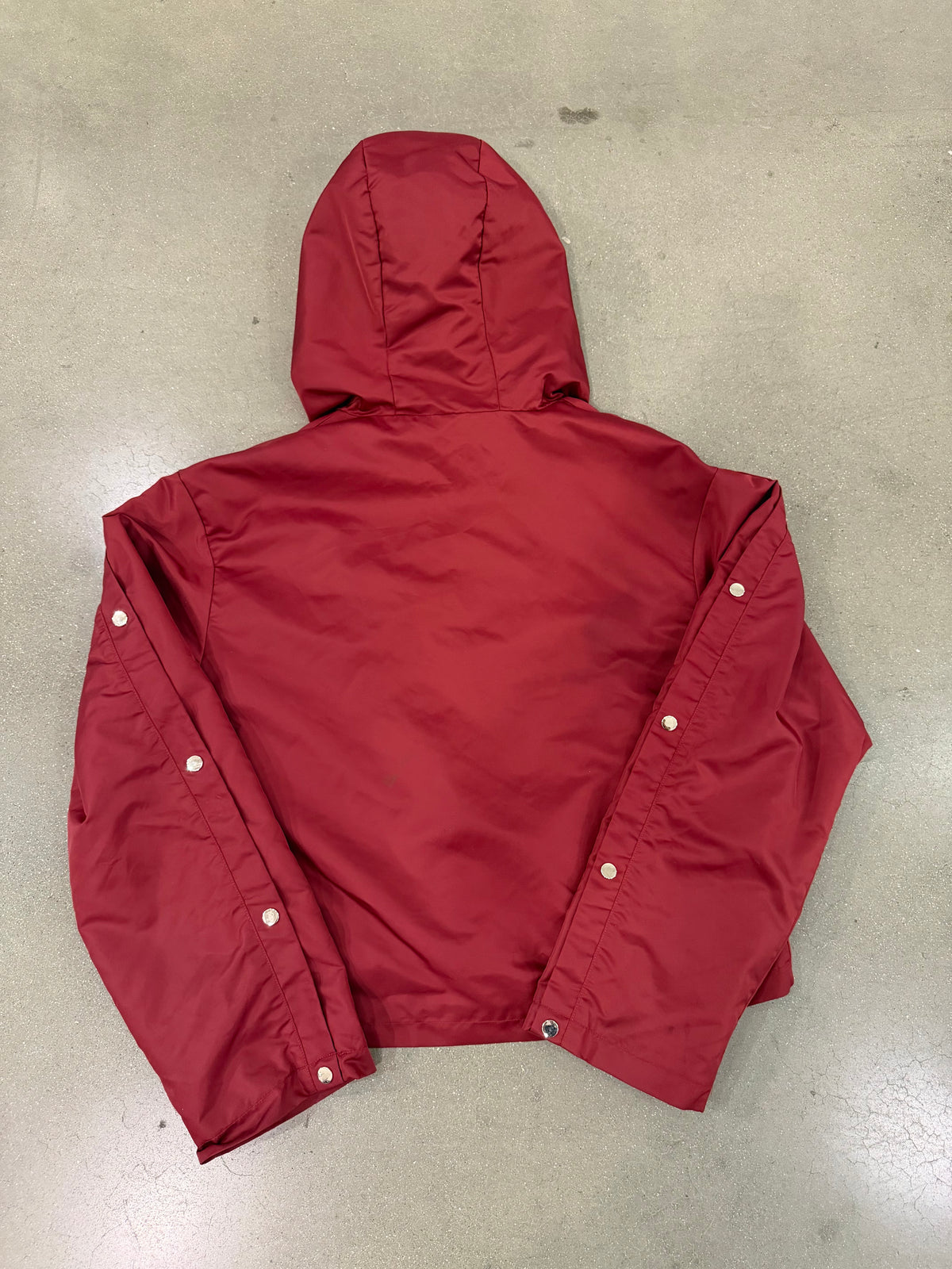 Preowned Saint Vanity Nylon Hooded Jacket Maroon