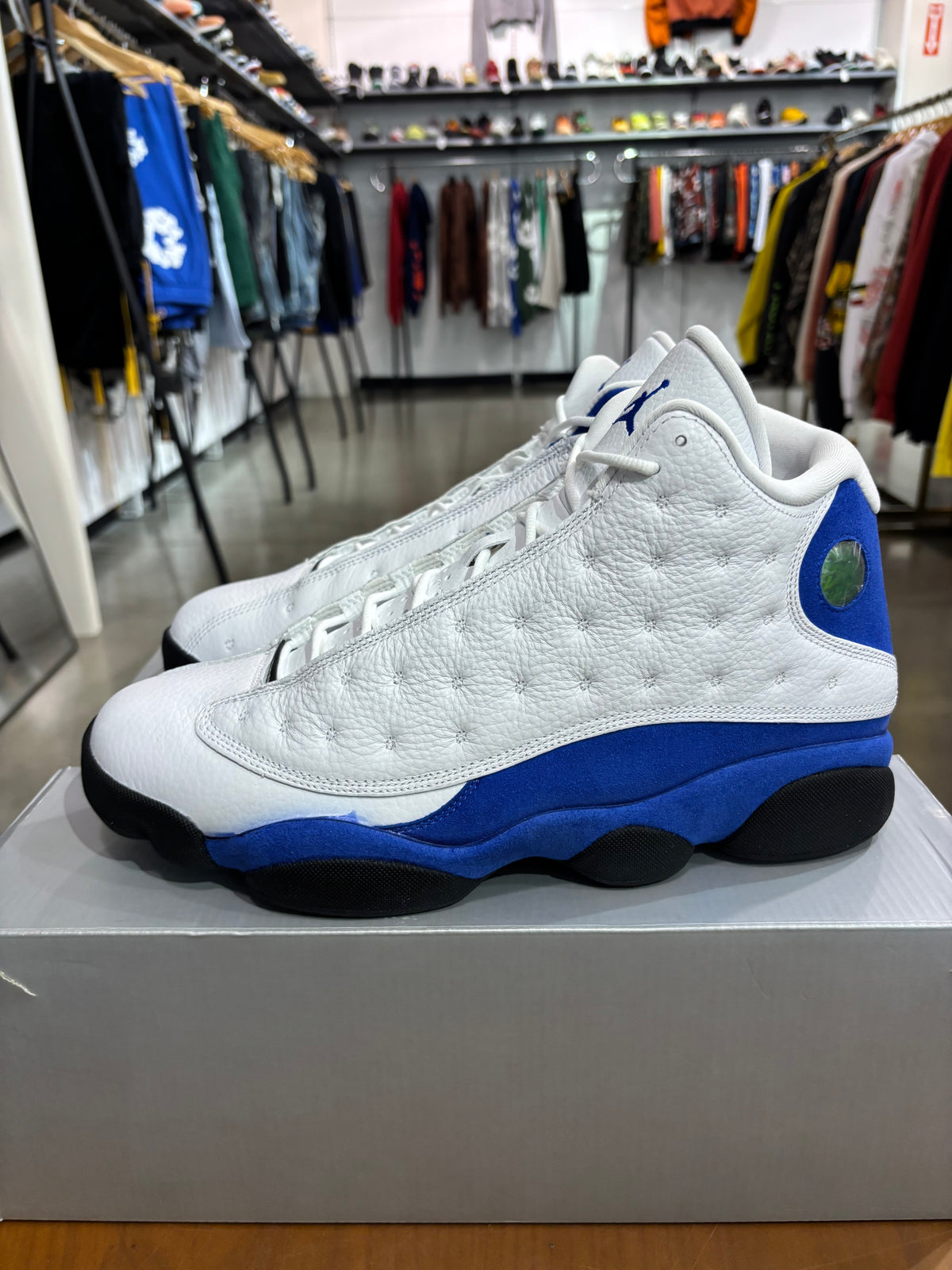 Air Jordan 13 White Hyper Royal Black (Slight Bleeding)