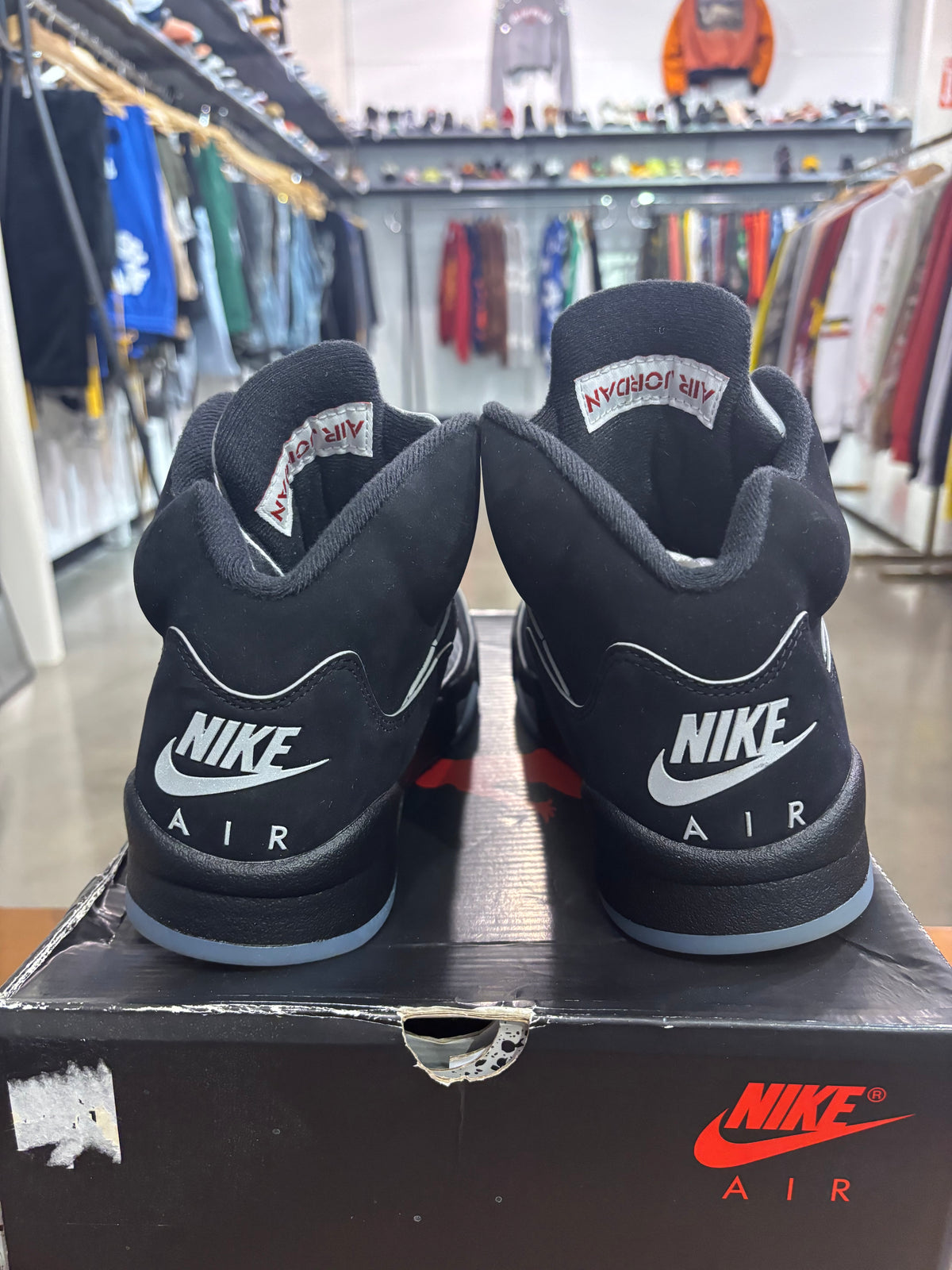 Preowned Air Jordan 5 Black Metallic Reimagined