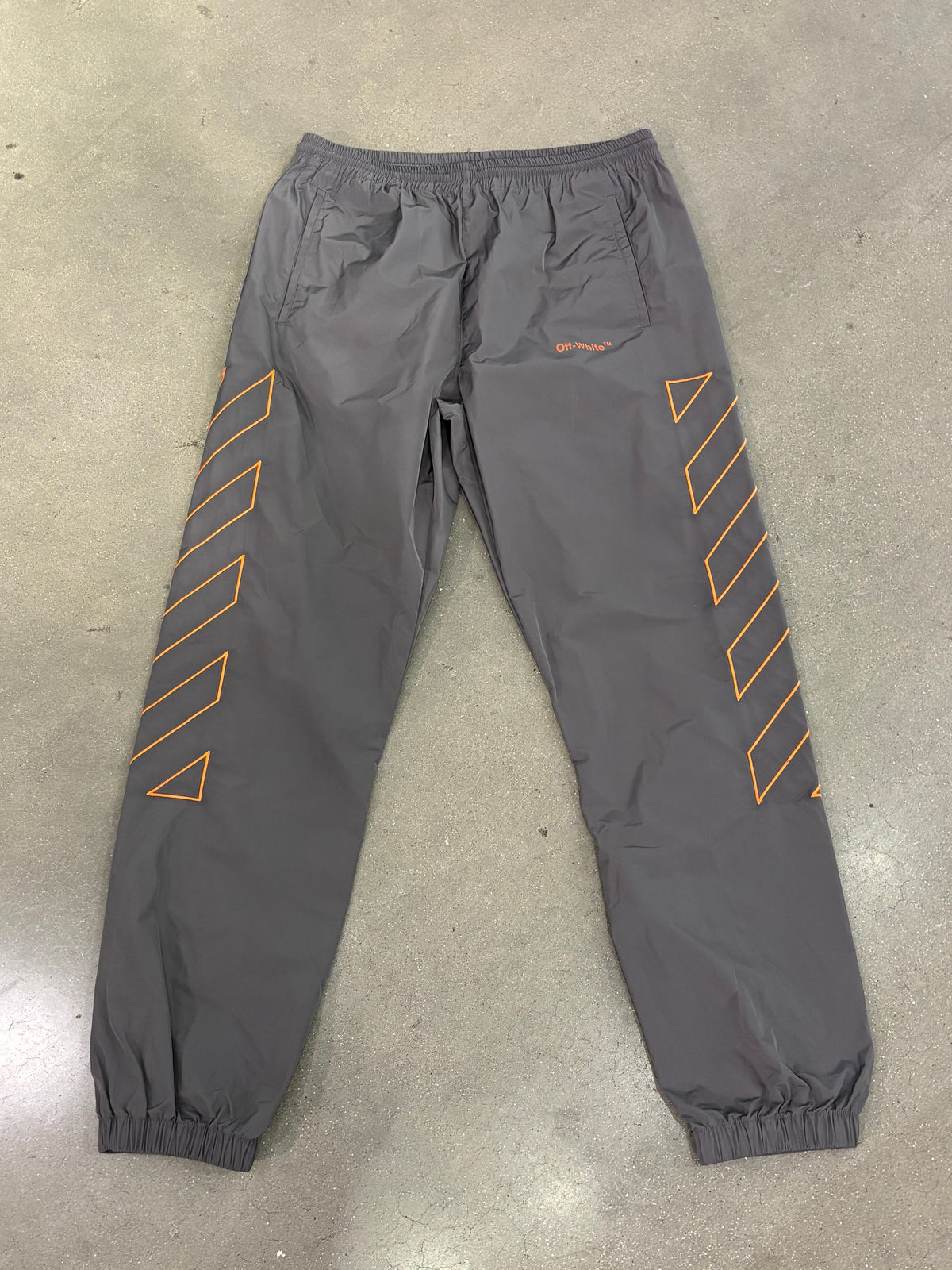 Off-White Diag Outline Trackpant Grey Orange