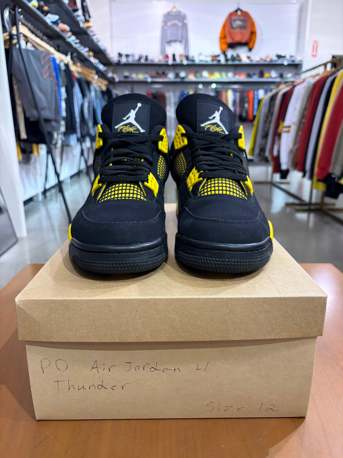 PO Air Jordan 4 Yellow Thunder