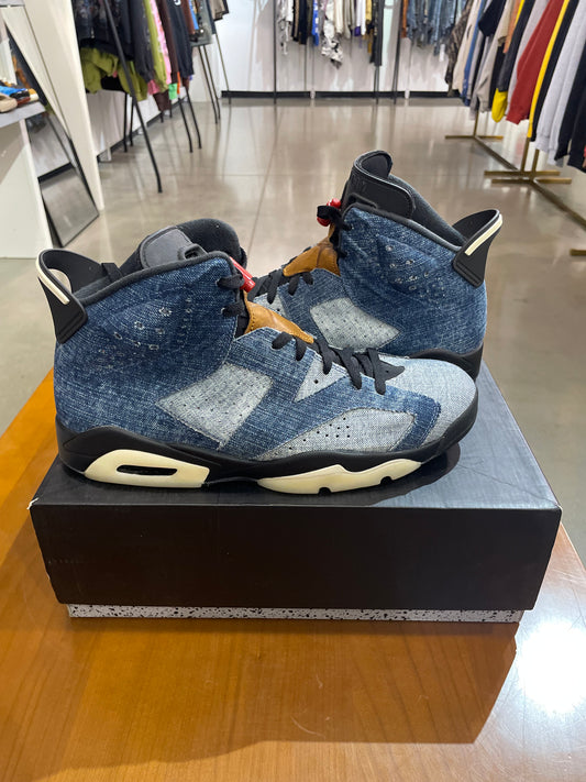 Preowned Air Jordan 6 Washed Denim