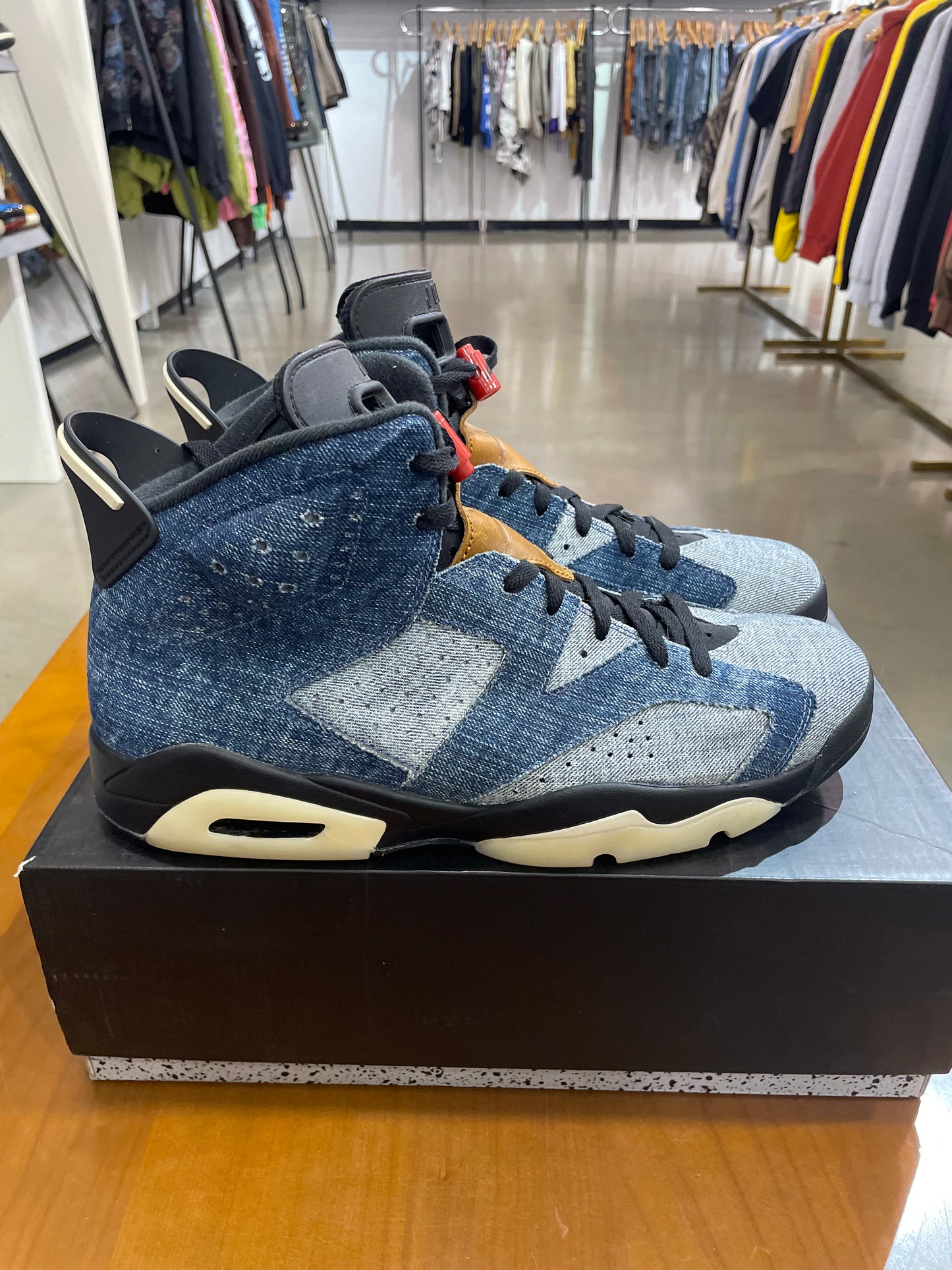 Preowned Air Jordan 6 Washed Denim