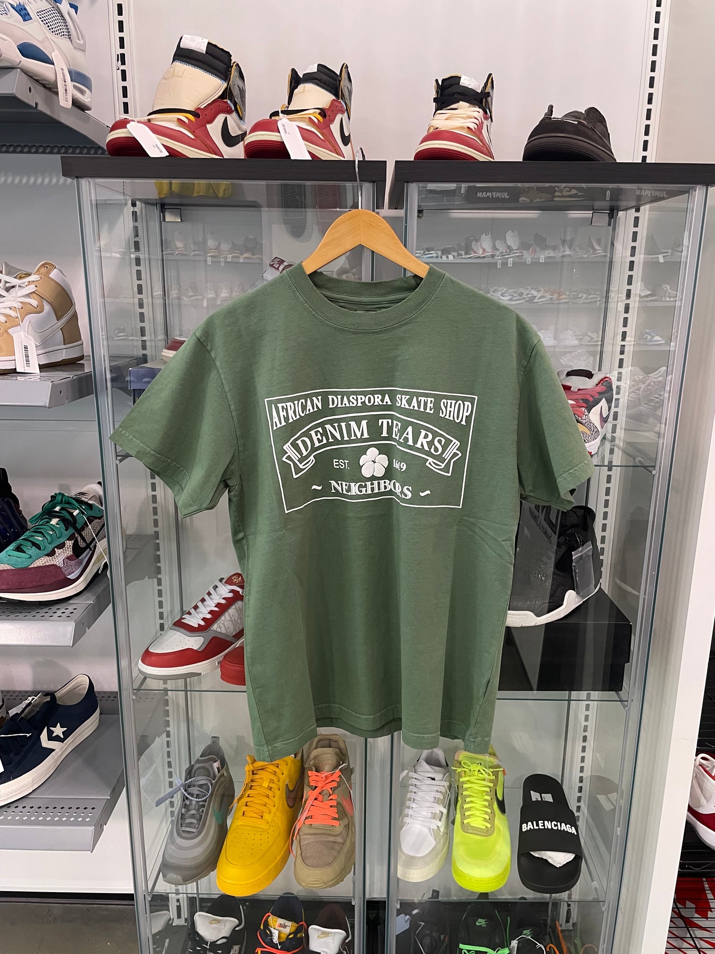 Denim Tears African Diaspora Skate Shop Tee Green