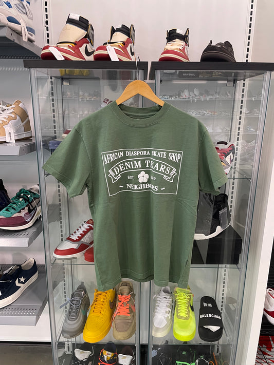 Denim Tears African Diaspora Skate Shop Tee Green