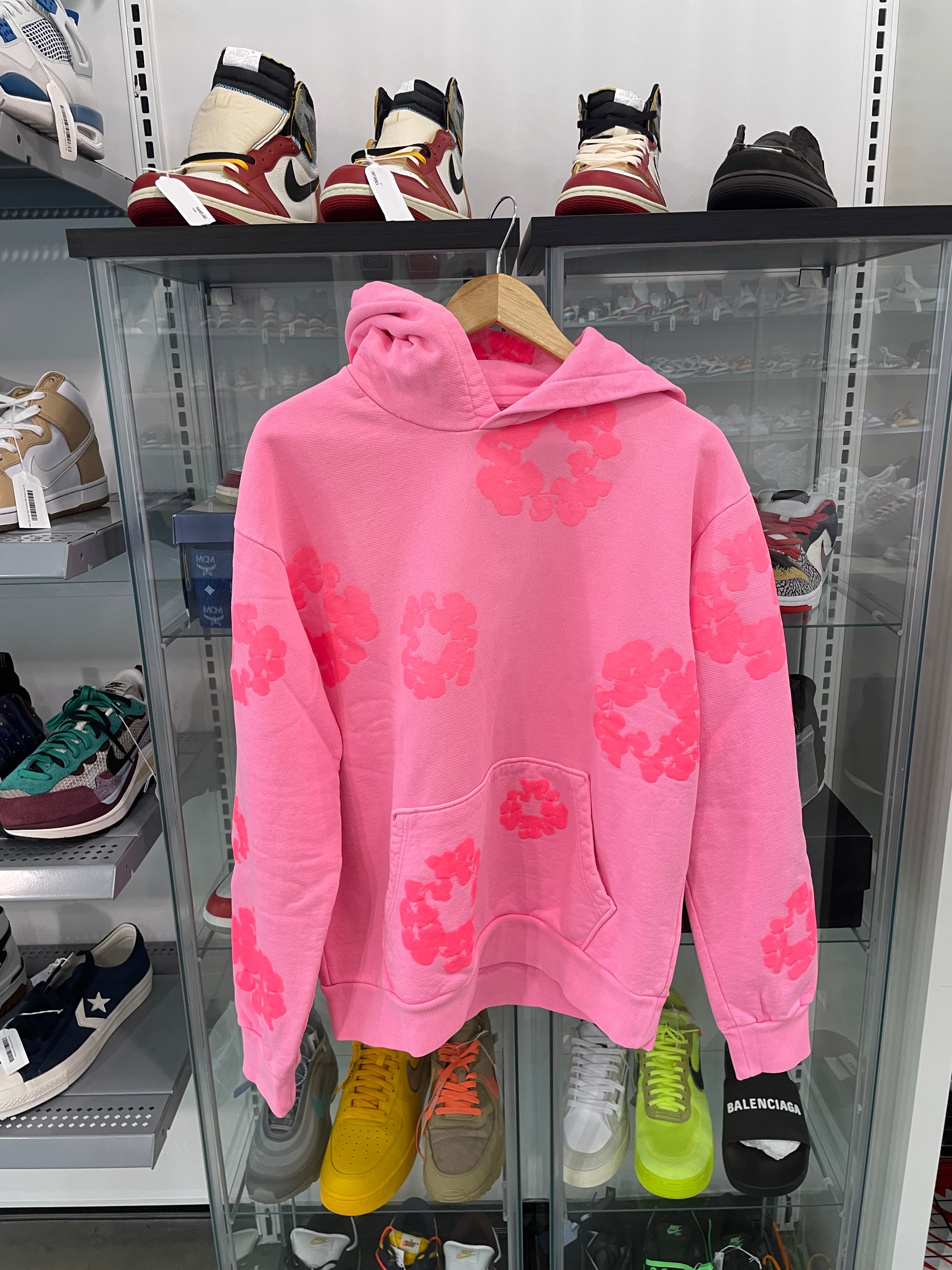 Denim Tears Mono Cotton Wreath Hoodie Pink – No Limit Sneakers