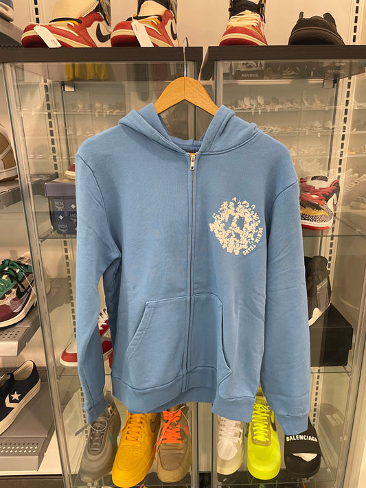 Denim Tears University Zip Hoodie Light Blue