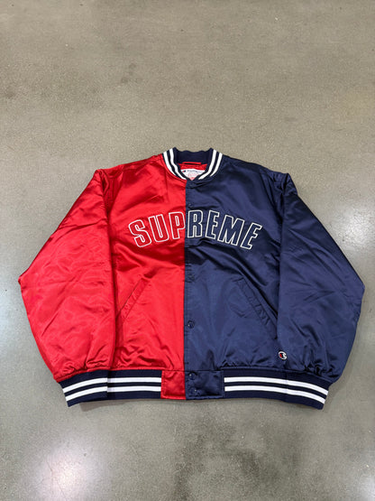 Supreme Champion Satin Varsity Jacket Red