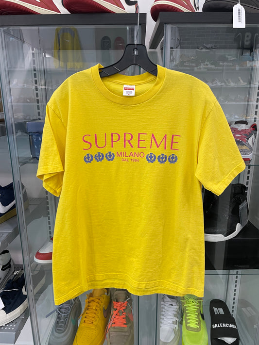 Preowned Supreme Milano Tee Yellow
