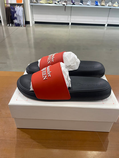 Alexander Mcqueen Slides Black Red