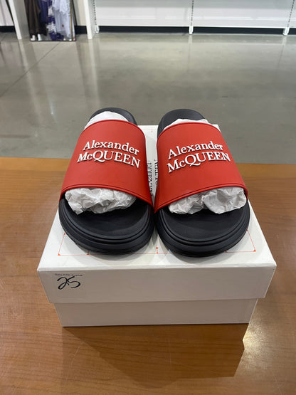 Alexander Mcqueen Slides Black Red