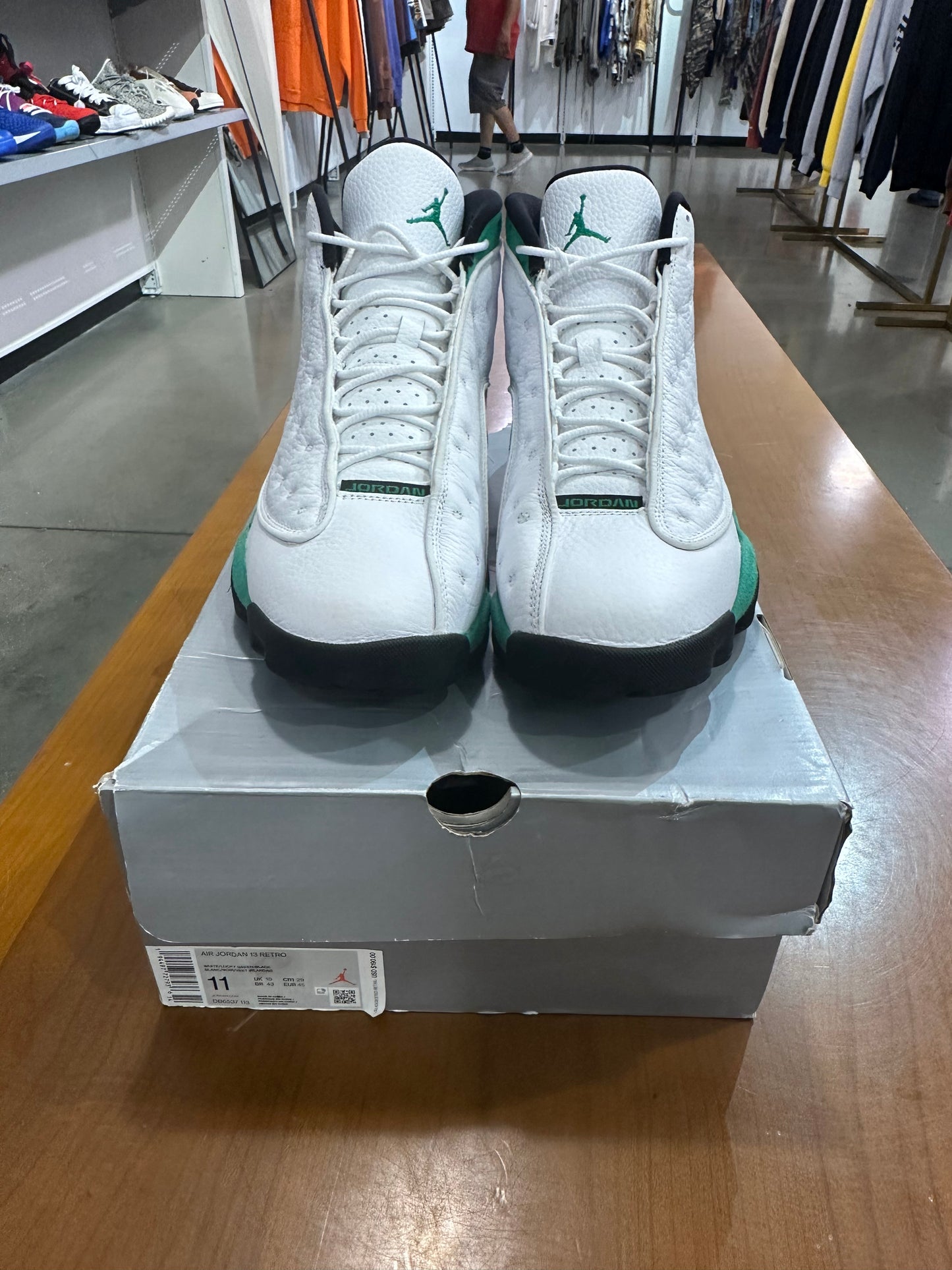 Preowned Air Jordan 13 Lucky Green