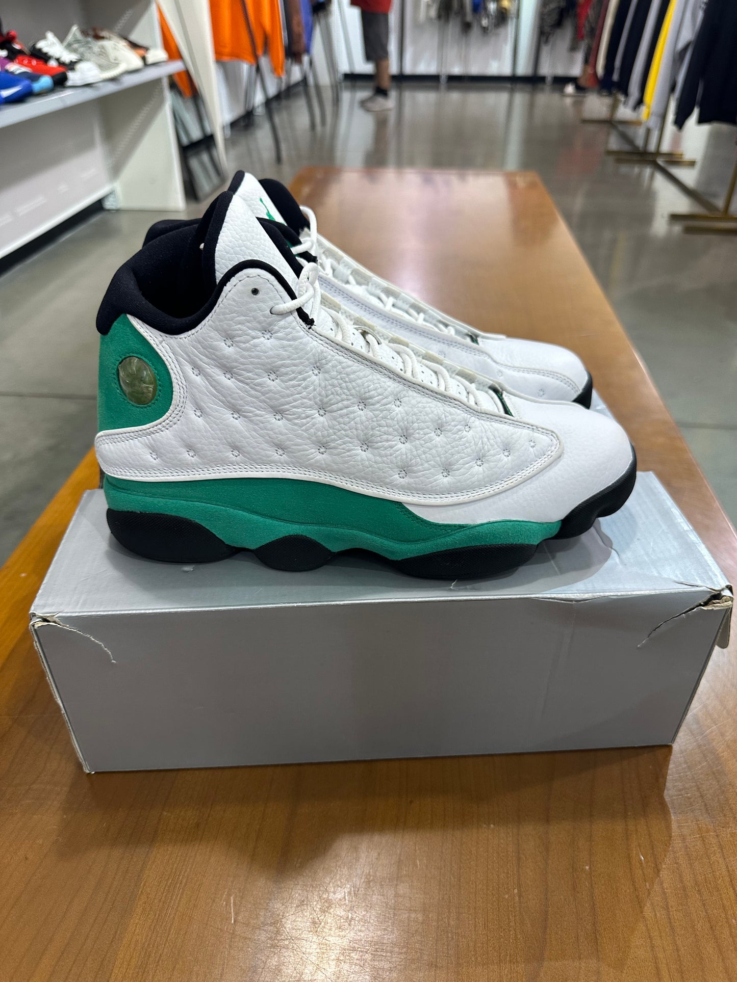 Preowned Air Jordan 13 Lucky Green