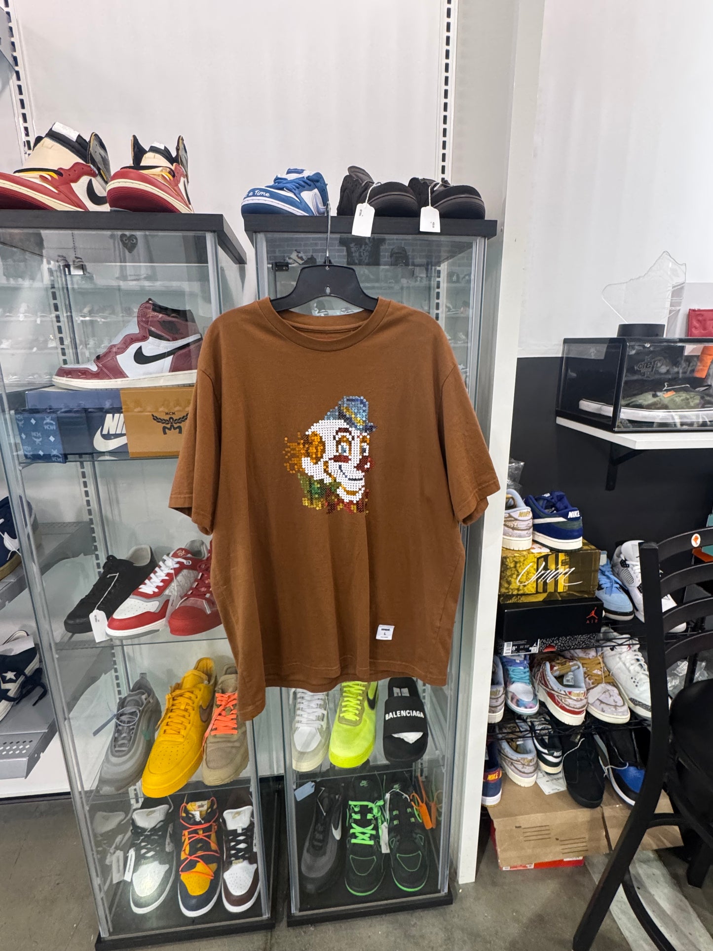 Preowned Supreme Clown Sequin S/S Top Brown