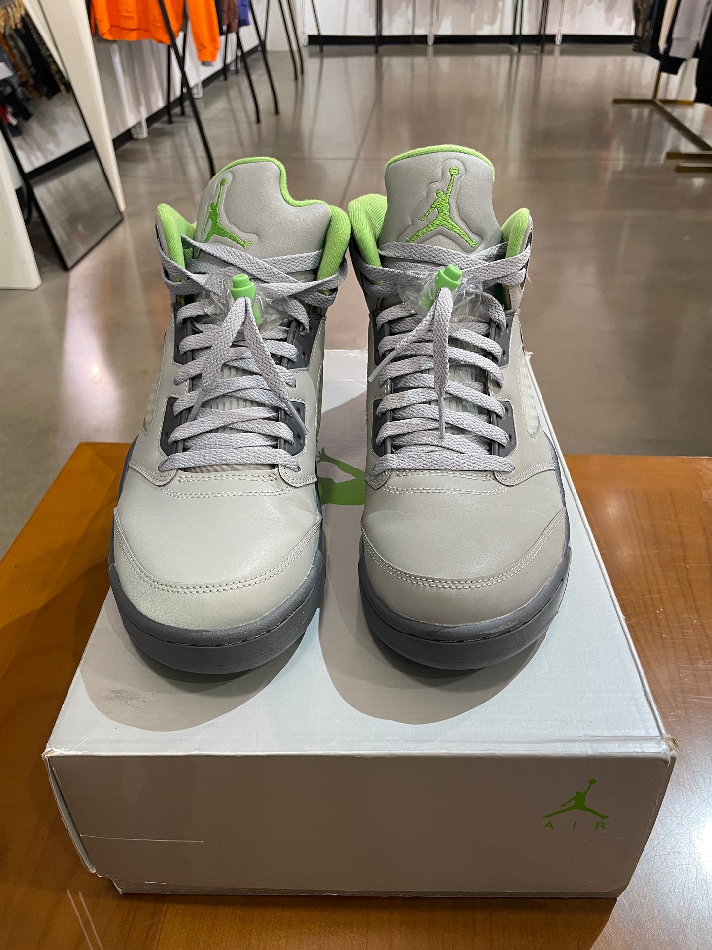 Preowned Air Jordan 5 Green Bean