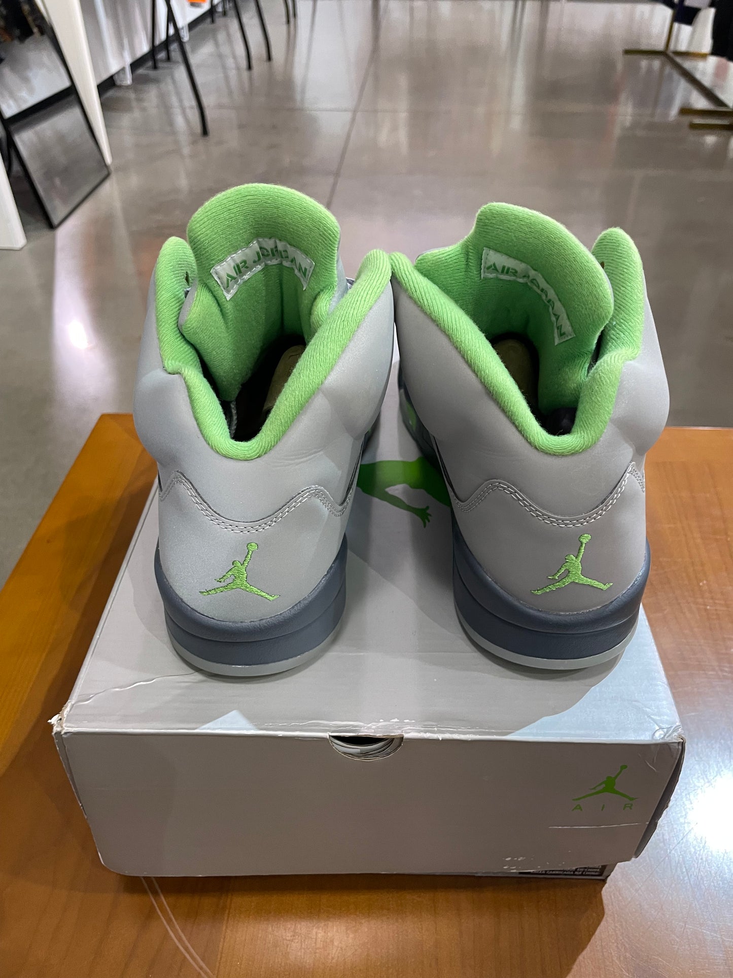 Preowned Air Jordan 5 Green Bean