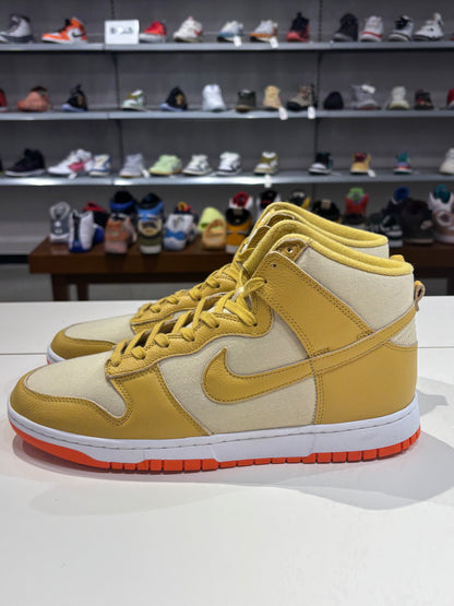Nike Dunk High Wheat Gold Safety Orange