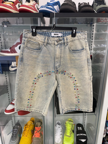 Preowned Duaa Jean Shorts Dirty Blue