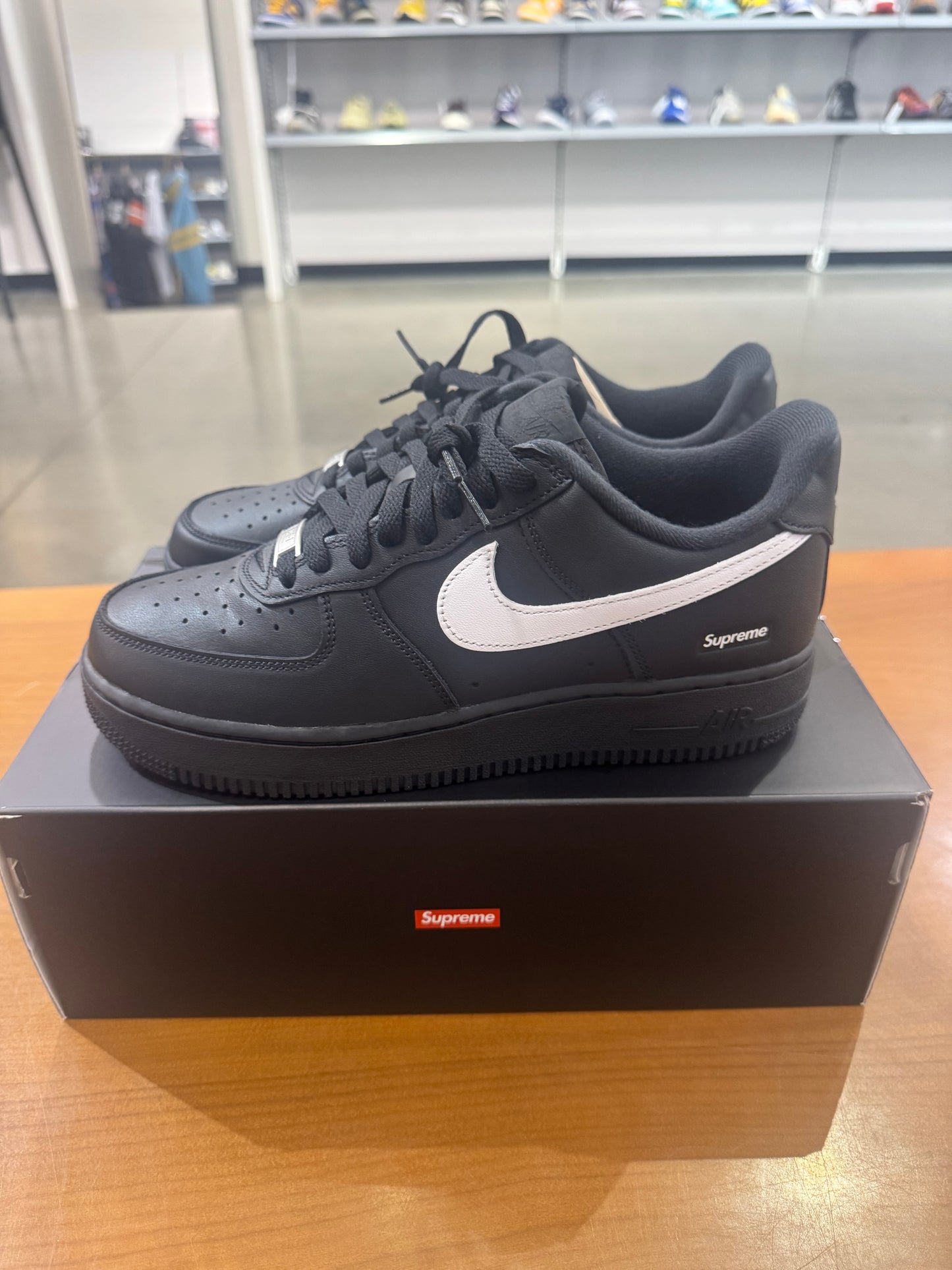 Supreme Air Force 1 Black (White Swoosh)