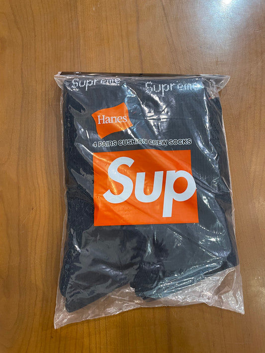 Supreme Hanes Socks Black