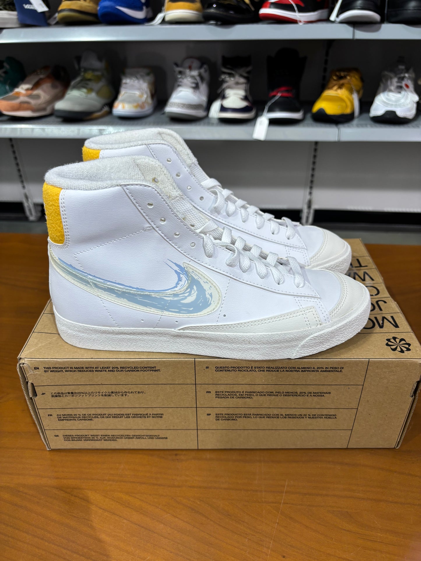 Preowned Nike Blazer Mid Painted Swoosh