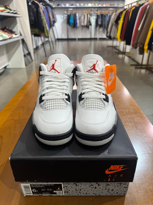 Grade School Air Jordan 4 White Cement