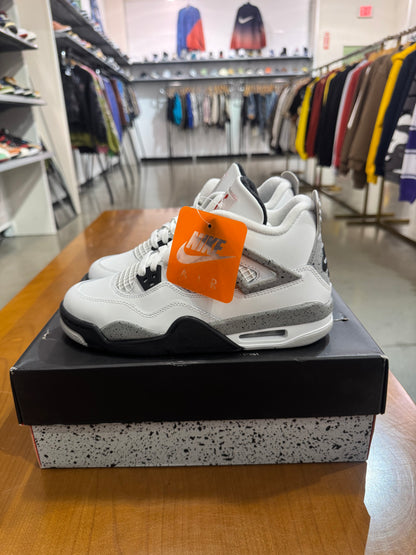 Grade School Air Jordan 4 White Cement