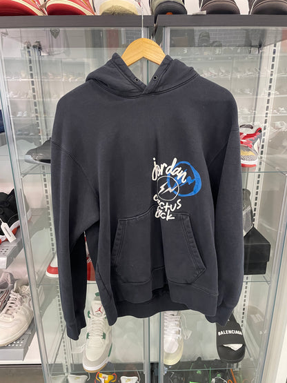 Preowned Travis Scott Fragment Jordan Hoodie Black