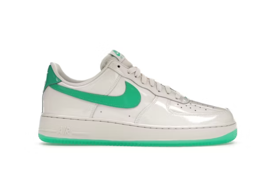 Nike Air Force 1 Patent Platinum Tint Stadium Green