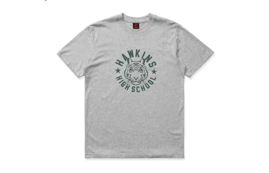 Nike Stranger Things Hawkins High Tee Heather Grey