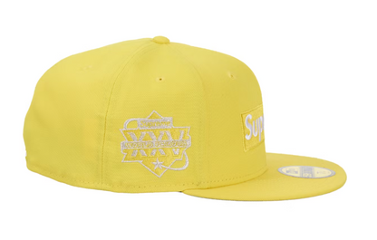 Supreme Championship Box Logo New Era Hat Yellow