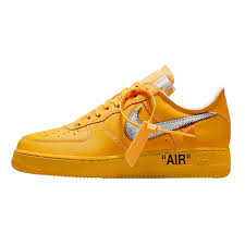 Preowned Nike Air Force 1 Low Off White ICA University Gold